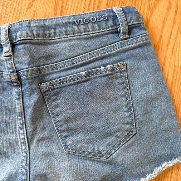 Vigoss The Jagger Distressed Jean Shorts Size 26 XS Cut Off Raw Hem Denim Short - Picture 5 of 10
